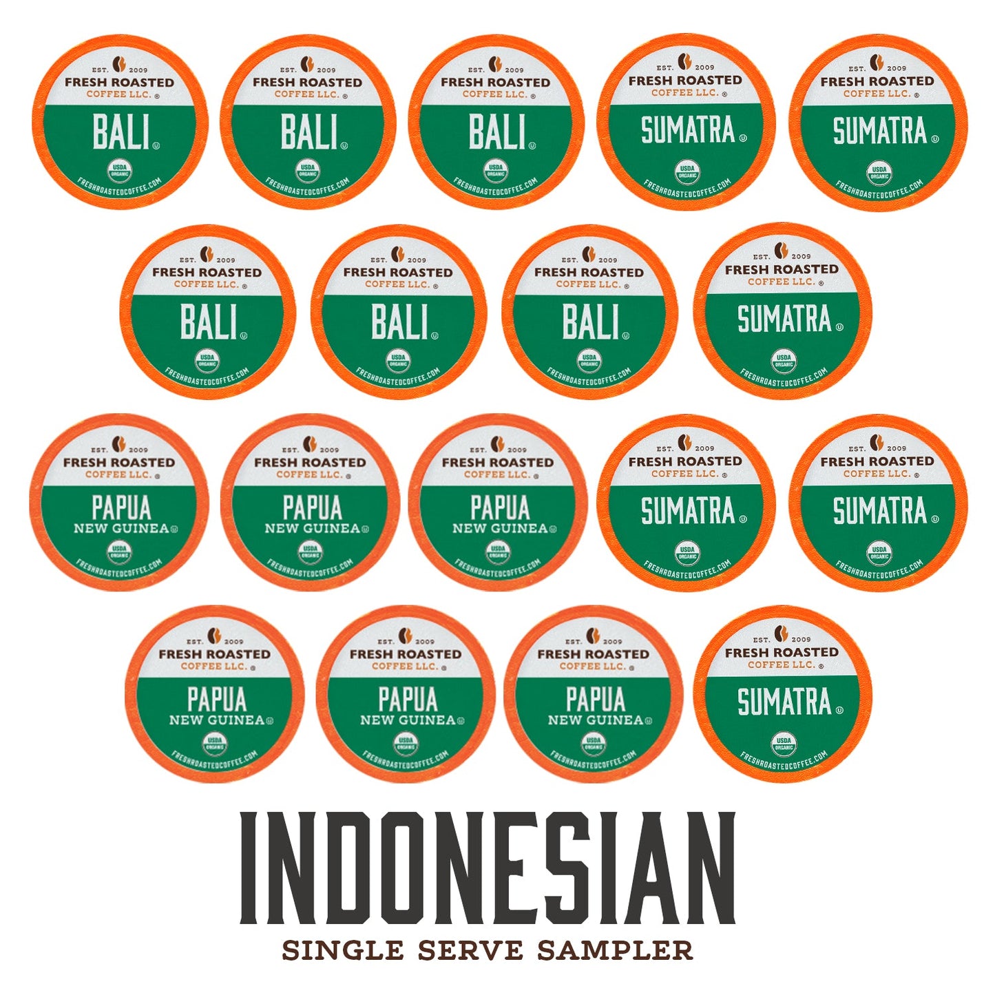 Organic Indo-Pacific Sampler - Classic Coffee Pods