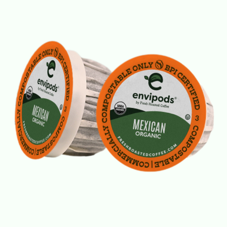 Two Organic Mexican envipods on a white background