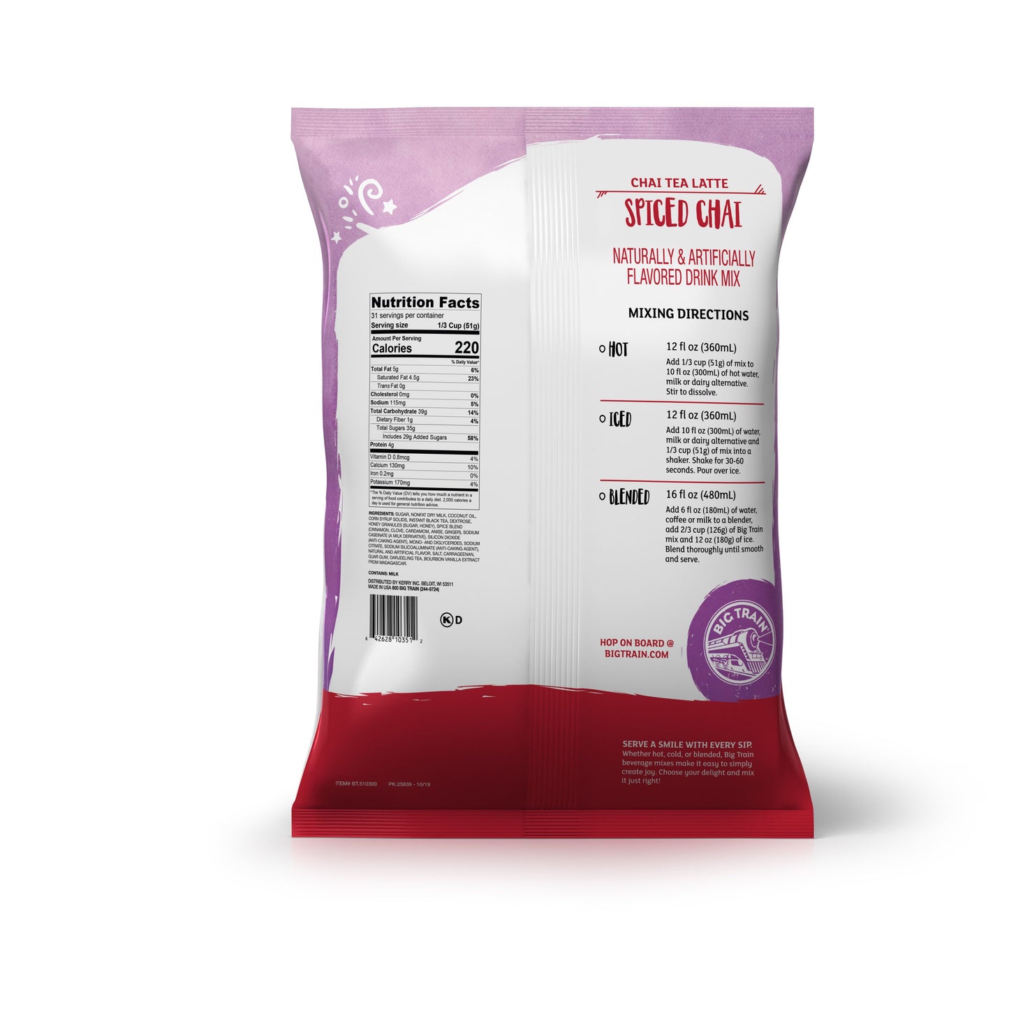 Big Train Powdered Beverage Mix - Spiced Chai Tea Latte