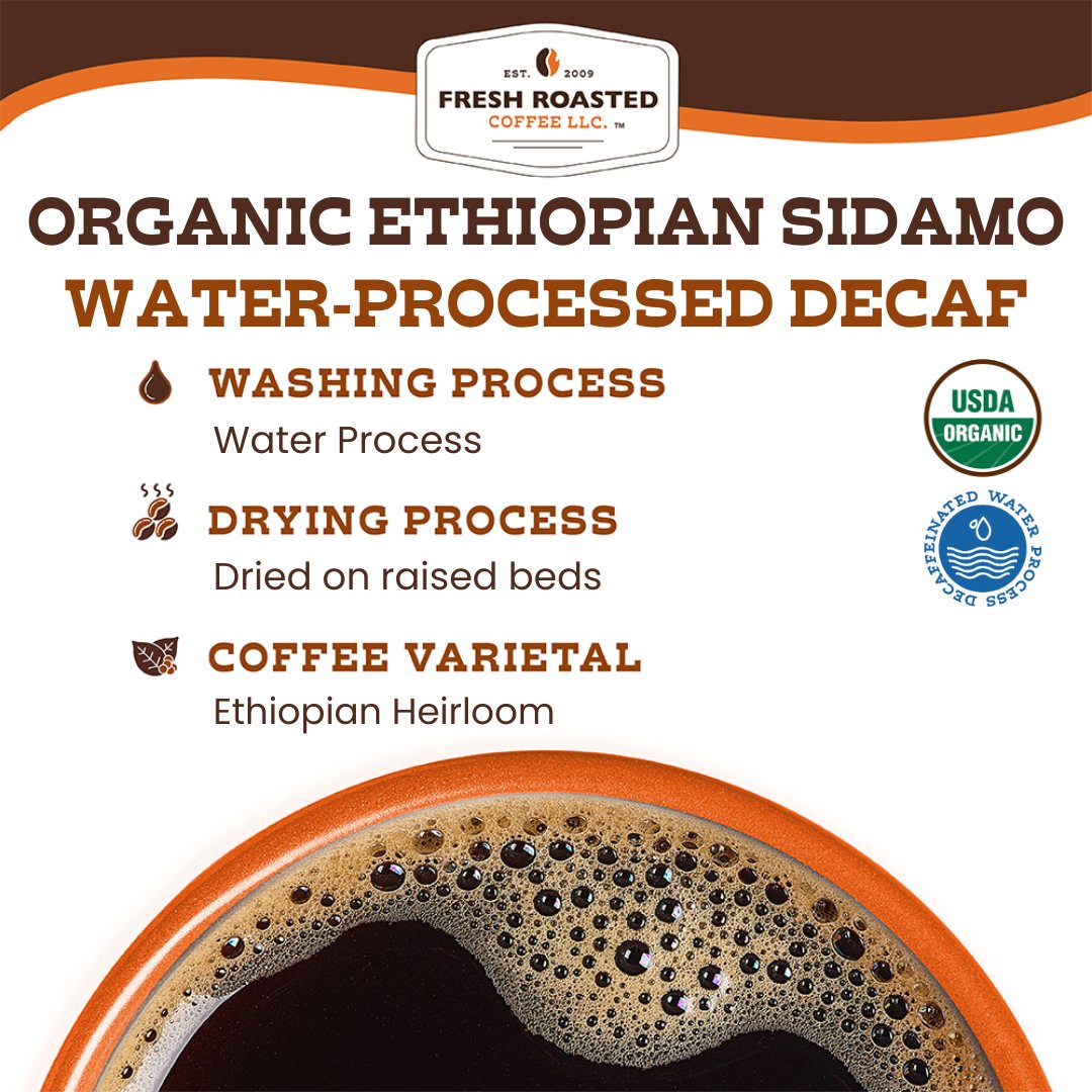 Organic Ethiopian Water-Processed Decaf - Roasted Coffee