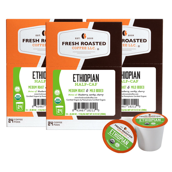 Organic Ethiopian Water-Processed Half Caf - Classic Coffee Pods