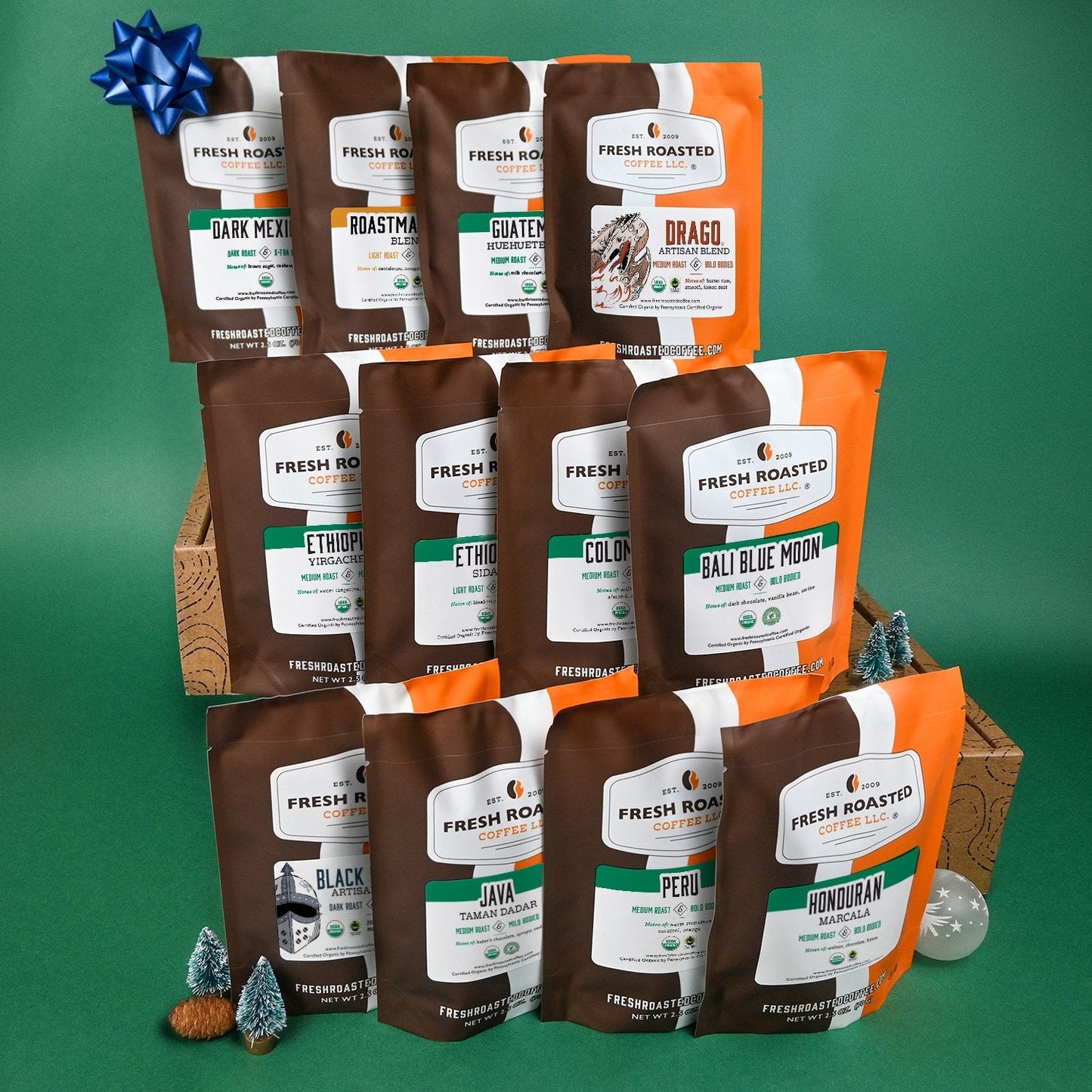 FRC Coffee Bean Gift Box - Organic Certified Selections