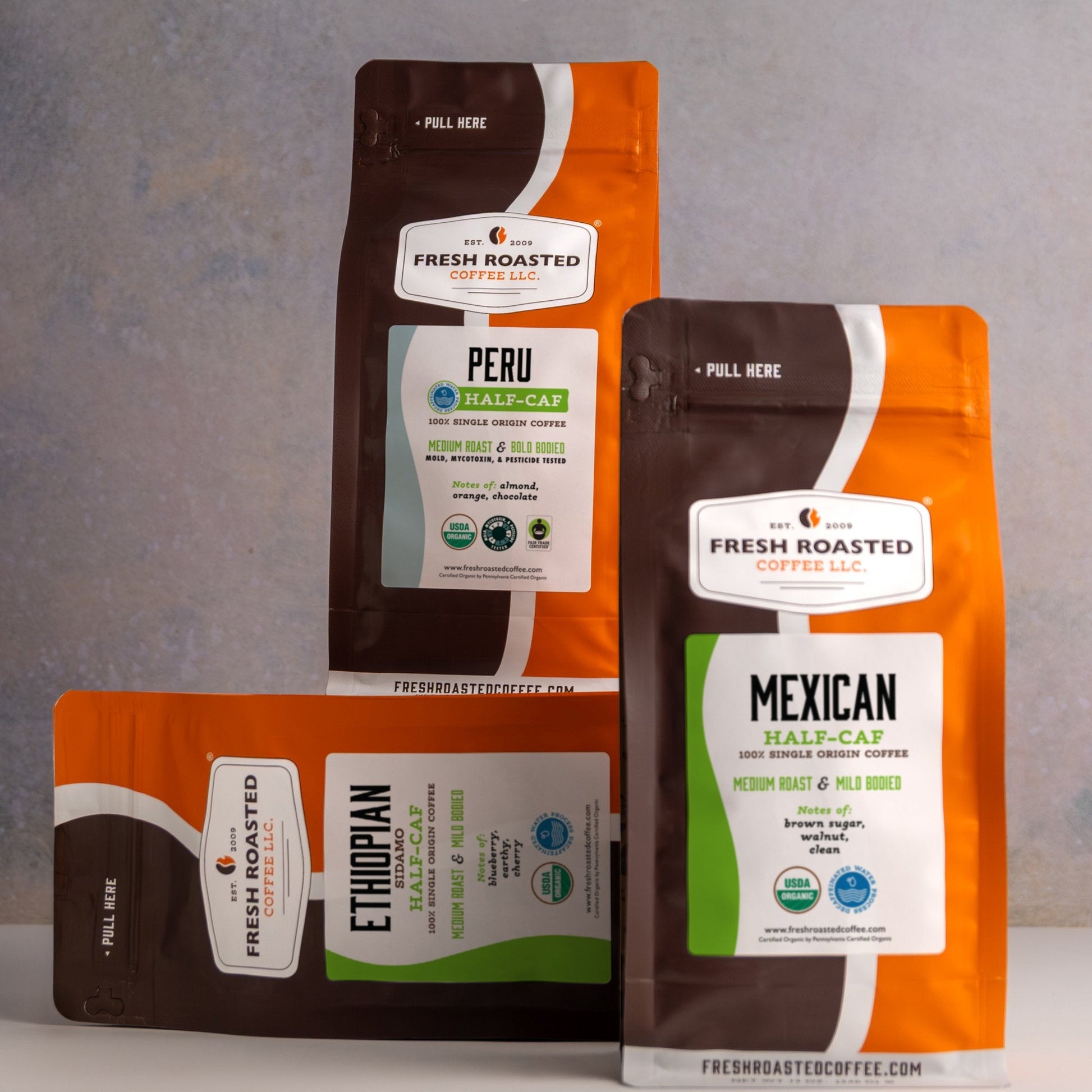 Half Caf, Full Flavor - Organic Roasted Coffee Bundle