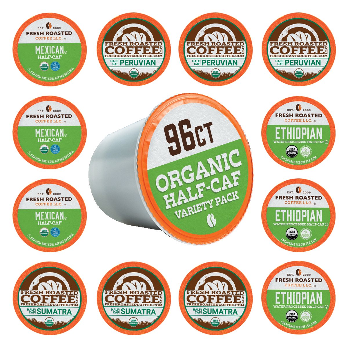 Organic Half Caf Variety Pack - Classic Coffee Pods