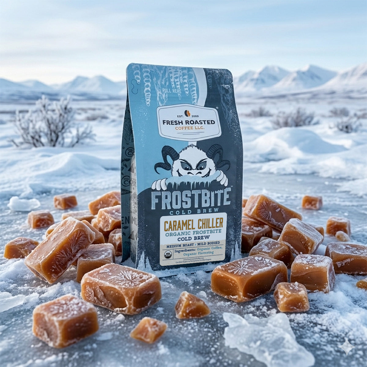 Organic Frostbite Flavored Cold Brew - Caramel Chiller