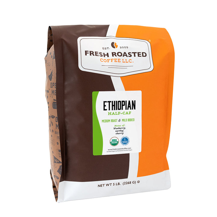 Organic Ethiopian Water-Processed Half Caf - Roasted Coffee
