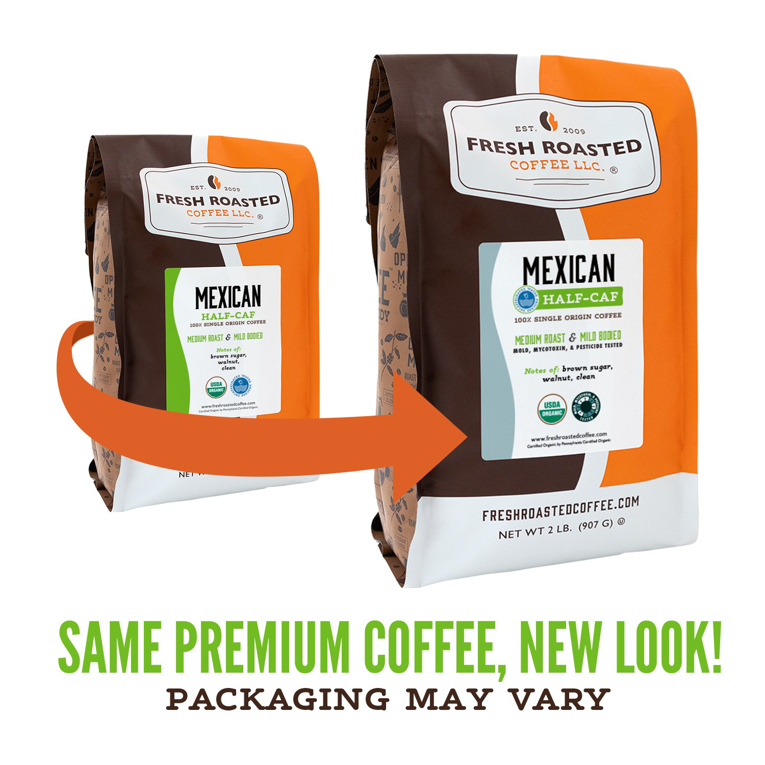 Organic Mexican Water-Processed Half Caf - Roasted Coffee