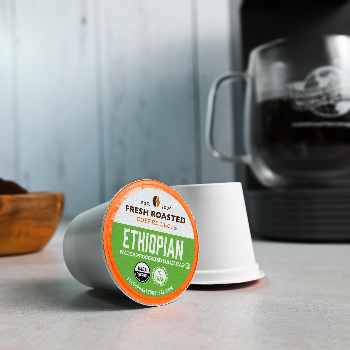 Organic Ethiopian Water-Processed Half Caf - Classic Coffee Pods