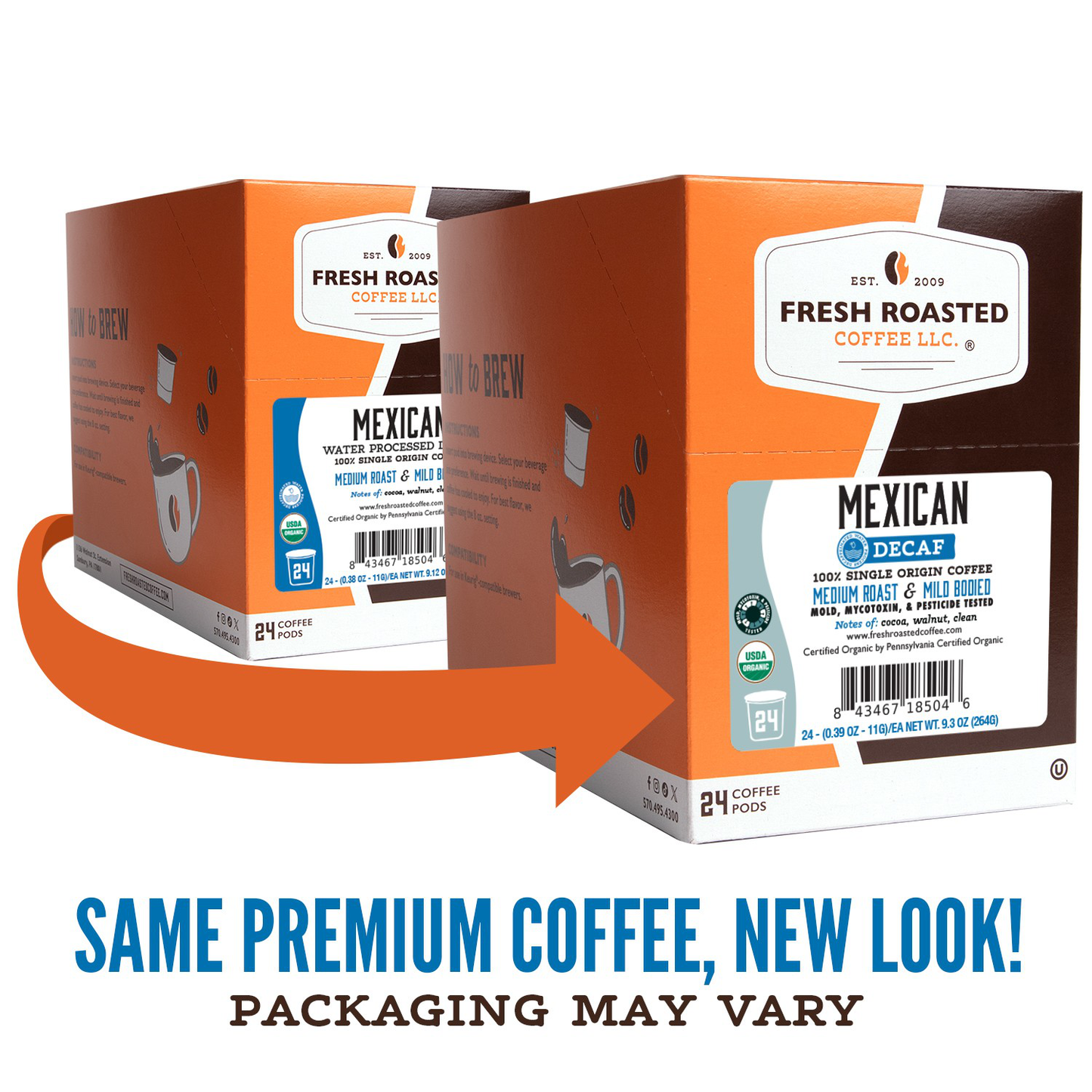 Organic Mexican Water-Processed Decaf - Classic Coffee Pods