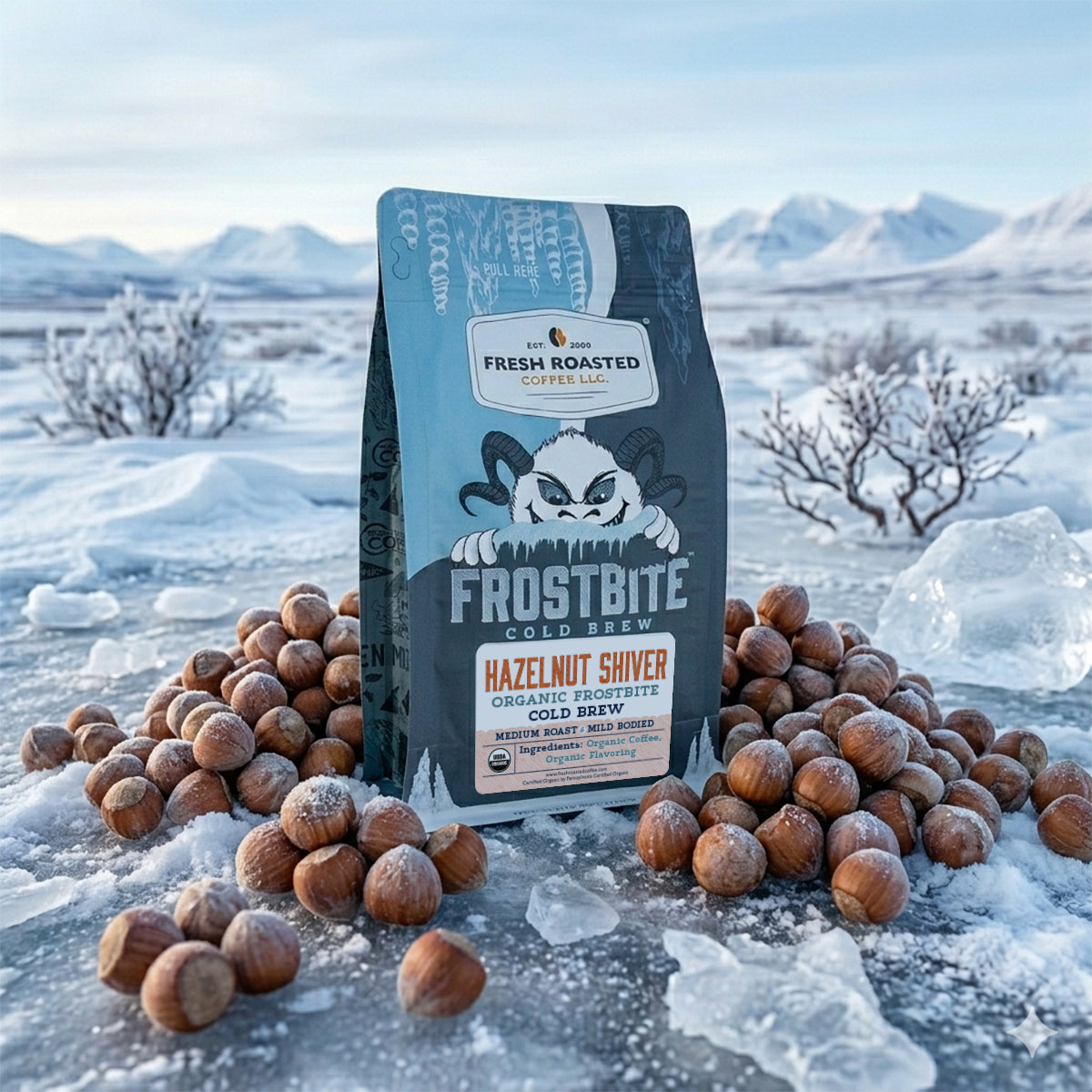 Organic Frostbite Flavored Cold Brew - Hazelnut Shiver